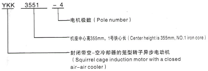 YKK系列(H355-1000)高压YRKK3552-4三相异步电机西安泰富西玛电机型号说明